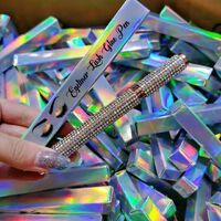 bling rhinestone private label custom logo vegan cruelty free adhesive eyelash glue pen waterproof eyelash glue pencil eyeliner