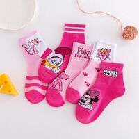 Wholesale Custom Design Kids Cute Kids Socks Colorful Cotton Girls School Teen Boys Socks Jacquard Mouse Kids Cartoon Round Socks