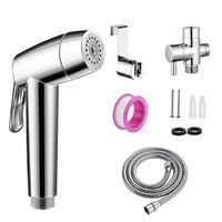 Hot sale handheld modern wall mounted shattaf set ABS plastic chrome portable bidet toilet spray