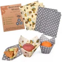 Brand New Organic Cotton Bread Storage Snacks Eco Assorted Beeswax Food Packaging Bags Reusable Organic Beeswax Packaging Beeswax Food Packaging