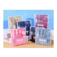 9PCS SET mini cosmetic shampoo travel bottle for washing soap