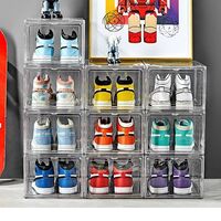 Amazon Hot Selling Acrylic Transparent Sneaker Storage Box Container Stackable Clear Plastic Shoe Box