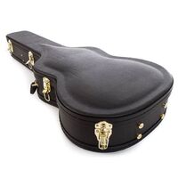 Factory Supply Black Leather Guitar Case Wooden Hard Case OEM