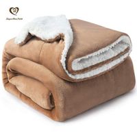 Shaoxing Songmai Fleece Sherpa Blanket Double Thick Blanket Stamped Flannel Fleece and Wool Velvet Plush Custom Blanket