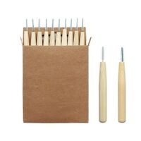 Jinhong Eco Friendly Handle Organic Cleaning Tool I Shape Biodegradable Bamboo Interdental Brush for Teeth Brushing