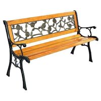 Garden Bench Outdoor Teak Aluminum Metal Bench Modern Seat Garden Patio Qutdoor Wooden Stool