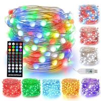 2022 New Upgrade APP Control RGB Color Flexible Light Bulb LED String Copper Wire Fairy Lights Christmas Tree Decoration