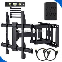 Wall Mount TV Bracket for 23"-55" TVs - Wall Mount TV Bracket with Swivel and Extend 16" TV Bracket for LED, LCD, OLED Flat Panel TVs