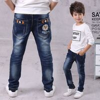 Kids Fashion Boys Jeans Clothes Kids Boys Denim Pants Teen Elastic Waist Pants