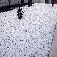 Polished Clean Snow White Pebbles Rolled Pebbles for Landscaping and Garden Stones