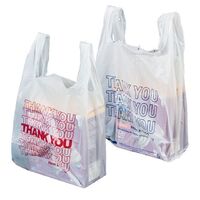 Walmart thank you plastic pe ldpe hdpe automatic double line degradable shopping bag bag making machine