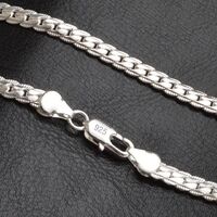 Silver Ladies Men's Necklace Chain Hot Trend No Fading No Rust Jewelry Necklace Chain