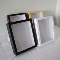 Factory Wholesale Custom A4 White Black 3D 2 Inch Dark Shadow Frame Photo Frame