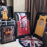 Wooden Home Decor Sports Shadow Frame Photo Frame Soccer Basketball Jersey Display Stand Photo Frame