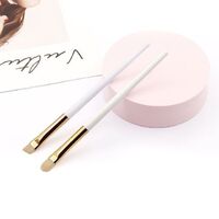 White handle luxury concealer brush own brand nylon hair angled eyebrow brush custom Logo gorgeous dyed eyebrow brush