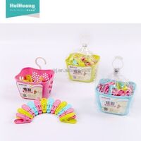 Factory Wholesale Plastic Clothes Pins Plastic Clothes Pins Colorful Clothes Pins With Basket