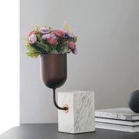 Custom Vase Stand Iron Wholesale Desk Iron Vase Marble