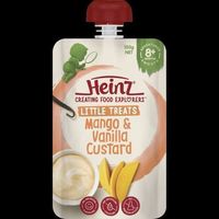 Premium Everyday Australian Heinz Mango & Vanilla Custard Food Bags 8+ Months 120g