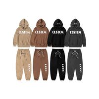 Hot Sale Winter Fleece Warm Kids Tracksuit Set Toddler Baby Boy Loose Custom Printed Streetwear Jogging Tracksuit Set