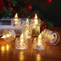 LED Tea Light Candle Realistic Bright Flicker Holiday Gift Flameless Battery Operated Light Wedding Decoration