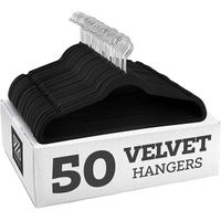 Wholesale High Quality 50 Pack Black Non-slip Laundry Velvet Hangers Colorful Customizable New Material Low Price Hangers