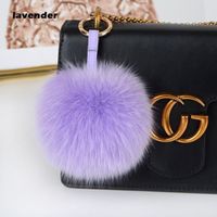 Wholesale fur pom poms Real fox fur top with zipper