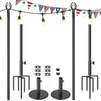 Steel String Lighting Post for Festival Party Occasion Outdoor String Lights