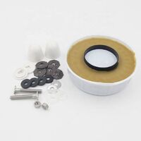 US Hot Sale 100% More Wax WC Toilet Extra Thick Wax Seal Ring Gasket All In One Including SS304 Set Bolt Screw