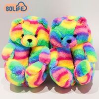 teddy bear slippers rainbow teddy bear slippers for adults teddy bear slippers