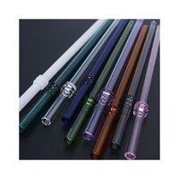 2022 Innovative Products Drinking Glass Straws Colorful Glass Drinking Straws