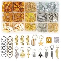 220pcs Braided Hair Rings 15 Styles Ladies Jewelry Barrette Pendant Ring Headband Accessories Hair Accessories