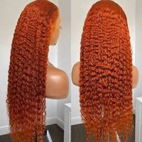 Amala express water wave glue-free half lace wig ginger raw Indian hair wig real hair 360-degree lace wig supplier spot