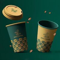 Customized logo 200ml 6oz 6.5oz 7oz 12oz 16oz tea bag small coffee disposable paper cup with lid for hot drink