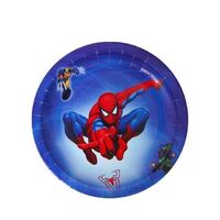 Cross-Border Spider-Man Theme Birthday Paper Holder Paper Cup Paper Towel Knife Fork Spoon Party Decoration Tableware Trumpet