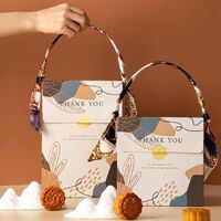 2022 New Design Wholesale Custom Gift Paper Bag With Handle Ribbon Moon Candy Candy Gift Box