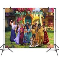 Megan Encanto Movie Mirabel Madrid Photography Backdrop Vinyl Girls Happy Birthday Backdrop Party Decoration