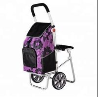 Large folding shopping cart with high quality chairs