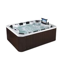 Europe Balboa Control Jets Luxury Clear Acrylic Tub/Massage Outdoor Whirlpool Spa