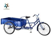 Three-wheel adult human-powered bicycle with rear seat bicycle tricycle