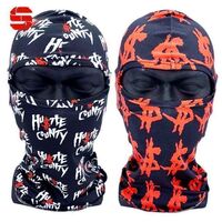 Custom Logo Sublimation Printing Elastic Full Face Ski Mask Balaclava Wholesale Helmet Spandex Black Camouflage Motorcycle Balaclava