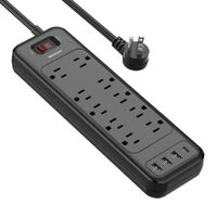 Hot Sale US Power Strip 10 AC Outlets Electrical Expansion Board with 3 USB Type C Outlets