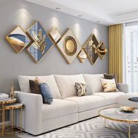 Crystal Porcelain Wall Art Painting 3D Abstract Canvas Painting Large Size Art Frame Sculpture Wall Art Modern Home Decor