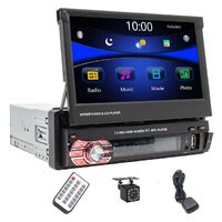 Universal 1Din Mp5 Wince Car Radio 7" Retractable Touch Screen Video GPS Car Navigation BT FM AUX Mirror Link 7 Color Stereo