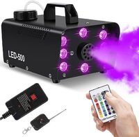 Stage effect machine 8 pieces 3w RGB lighting LED 500W wireless remote control smoking machine smoke machine