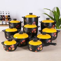 Korean Colored Ceramic Casserole Supplier Non-stick Integral Hot Pot Ceramic Pot With Lid Ceramic Casserole