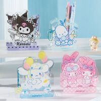 Cartoon Maker Transparent Cute Student Pen Holder Universal Large Capacity Acrylic Writing Storage