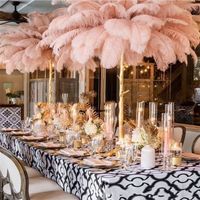 X-4004 Wholesale OEM Wedding Stage Decorations Soft Colored Ostrich Feathers