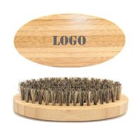 Hot Sale Wholesale Custom Logo Men's Boar Bristle Beard Tangle Brush Beard Mustache Wooden Brush