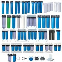 Large blue housing water filter cartridge with 20 inch whole filter for RO system clean water plastic filter housing