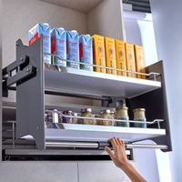 High Quality Modern Pull Down Kitchen Cabinet Storage Rack Elevator Lift Pull Basket